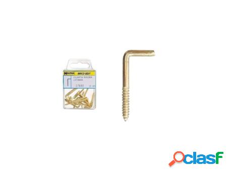 Alcayatas rosca latonada 17x40 mm. brico self 15 unidades