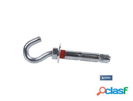 Anclaje metalico c/gancho 6/8x45 caja 100 unid.
