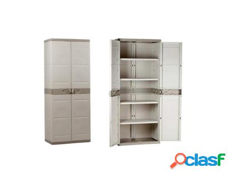 Armario 4 estantes 70x44x176 cm 9203 beige