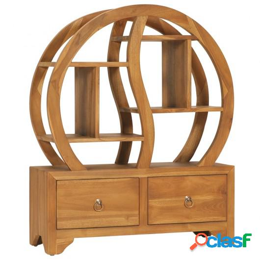 Armario con estante Yin Yang madera maciza de teca 68x26x83