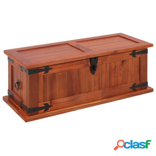 Baúl de almacenamiento de madera maciza de acacia 60x25x22