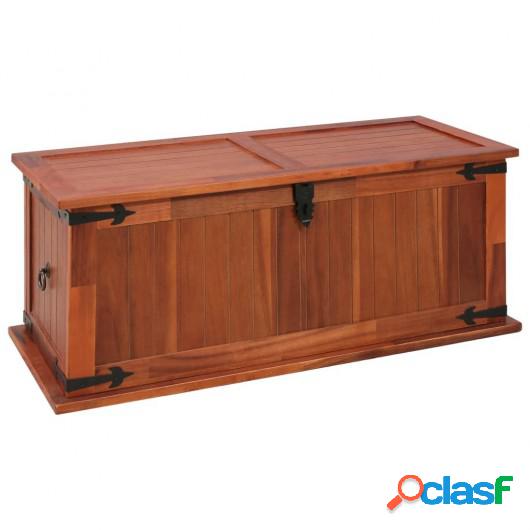 Baúl de almacenamiento de madera maciza de acacia 90x45x40