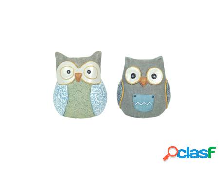 Búho De Resina Dos Distintos Incluye 2 Unidades Figuras