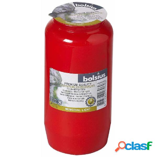 Bolsius Velas conmemorativas Compo rojas 12 unidades