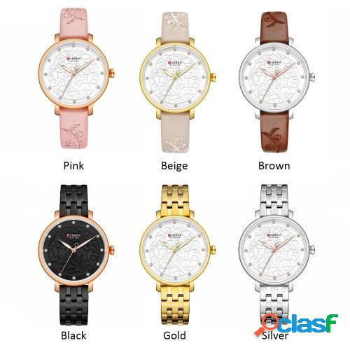 CURREN 9046 Reloj de pulsera de cuarzo para mujer Reloj de