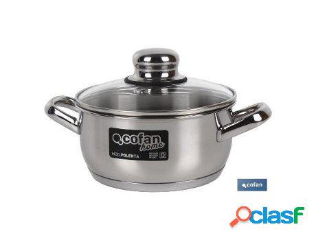 Cacerola inox induc. 1.3l modelo polenta t/ vidrio ø160 mm