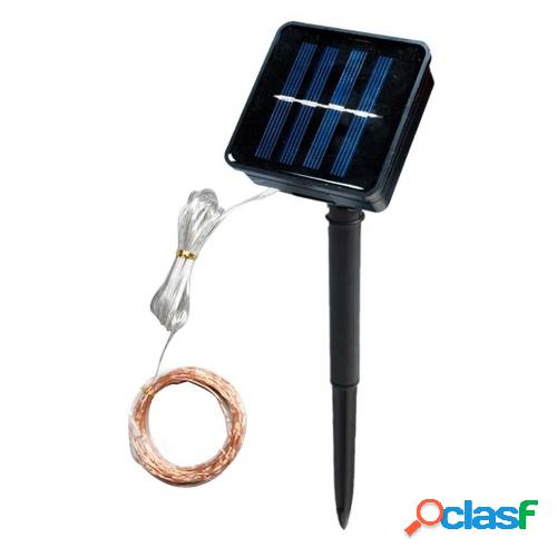 Cadena de lámpara de cobre solar Lámpara decorativa LED de