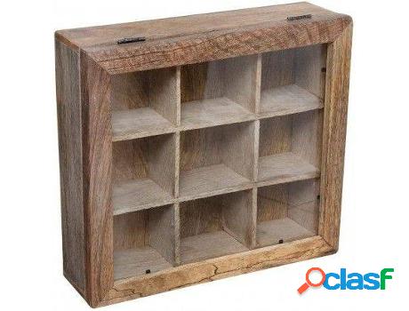 Caja HOGAR Y MÁS Compartimento De Madera (madera mdf y