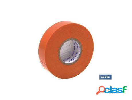 Cinta aislante 180 micras naranja 19mmx20 metros caja 10