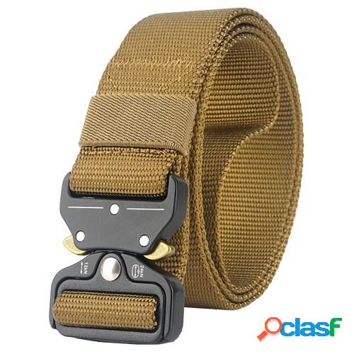 Cinturón de tela de lona para hombre Hebilla de metal de
