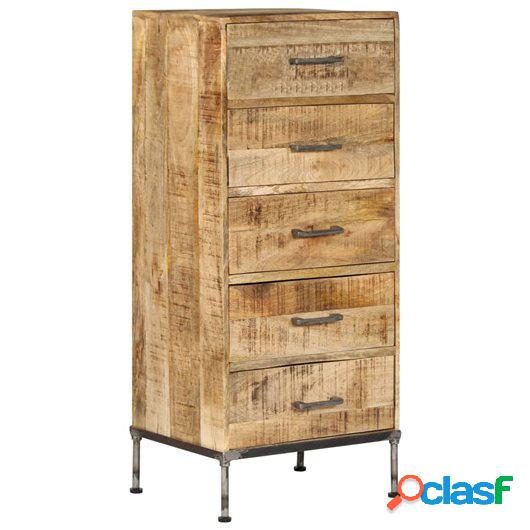 Cómoda de madera maciza de mango 45x35x106 cm