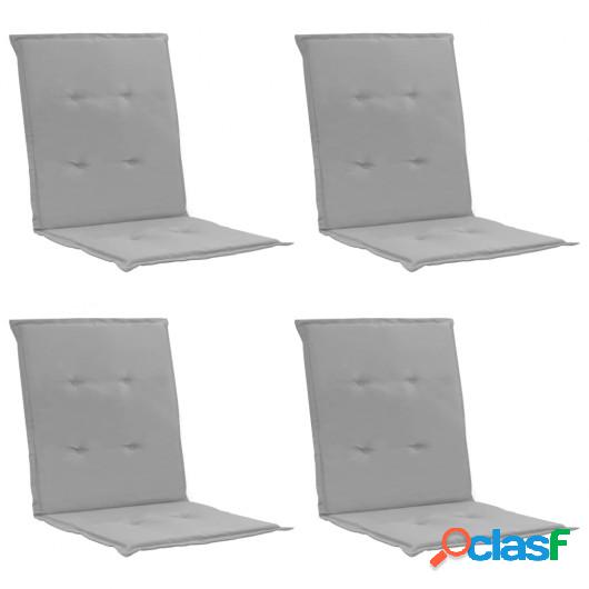 Cojines para sillas de jardín 4 unidades gris 100x50x3 cm