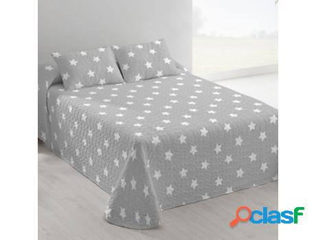 Colcha DOMAINET Estrellas (Gris - Poliéster - 235 x 270 cm)