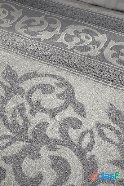 Colcha Edredon Jacquard. Modelo Amalfi - Gris / Cama 105 cm