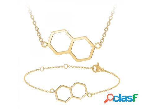 Collar SC_BOHEME (Acero - Dorado - 40, 45 ou 50cm)