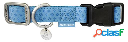 Collar de Nylon para Perros Macleather Azul 48-70cm x 25mm