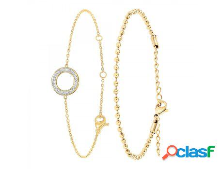 Conjunto de Pulseras SC_BOHEME Cristales (Acero - Dorado -