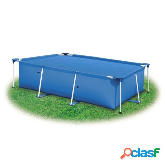 Cubierta de piscina rectangular PE azul 600x400 cm