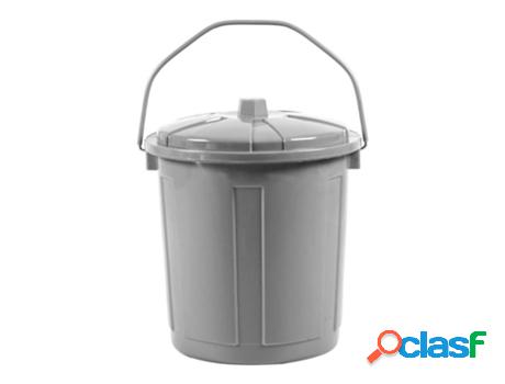 Cubo basura n2 asa metal 19l. gris