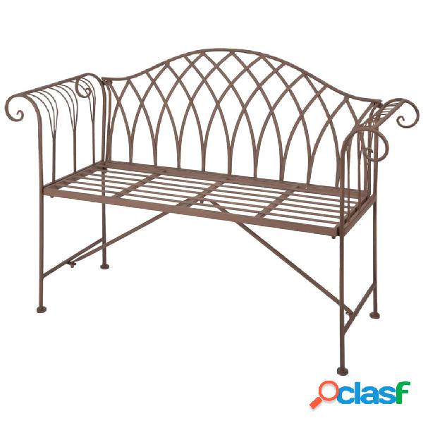 Esschert Design Banco de jardin metal viejo estilo inglés