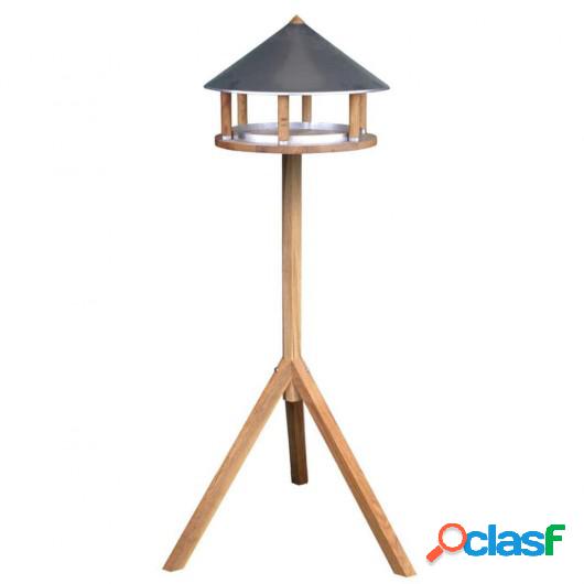 Esschert Design Comedero de pájaro triangular con tejado de