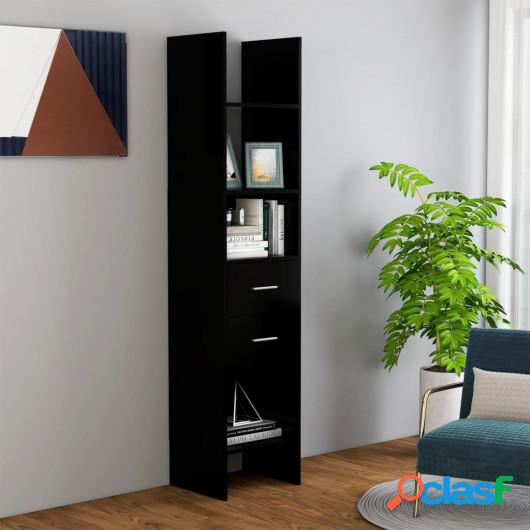 Estantería de aglomerado negro 40x35x180 cm