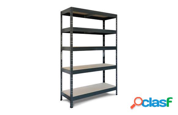 Estanteria metálica y aglomerado Rivet 120/45 180x120x50cm