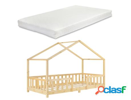 Estructura de Cama Infantil [EN.CASA] (Beige - Madera -