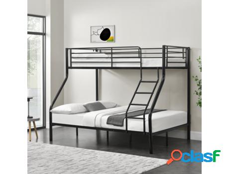Estructura de Cama Infantil NEU.HAUS Metal (Negro - Metal -
