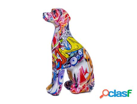 Figura Perro Amarillo de Resina 21X8X15cm Figura de Perro