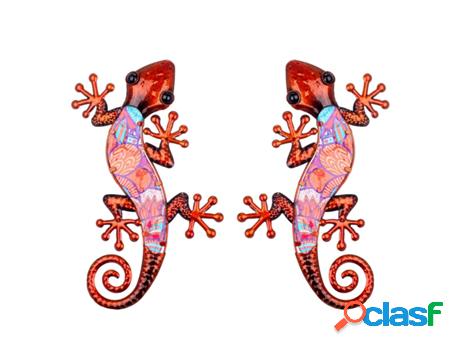 Figura de Animal Naranja de Metal y Cristal 1*17*36cm Set de