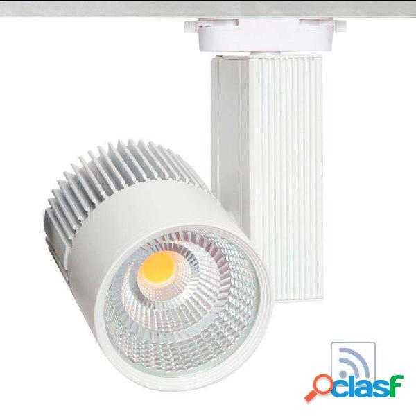 Foco carril monofásico cronolux chip cree led blanco 30w rf