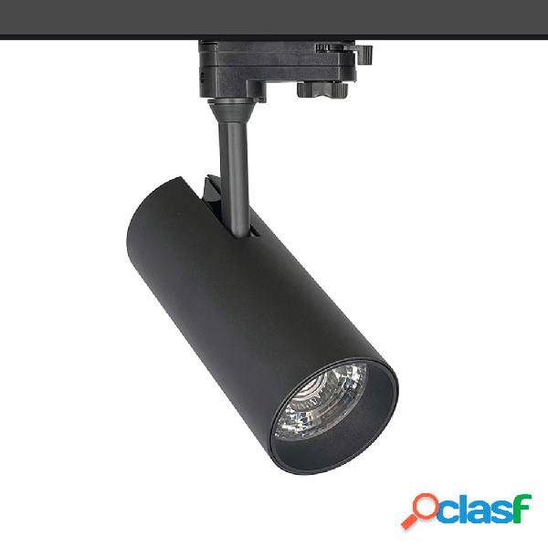 Foco carril prolux 25w negro cri >90 blanco cálido