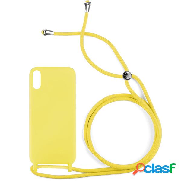 Funda ACCETEL para Xiaomi Redmi 9AT Gel con Cordón Amarillo