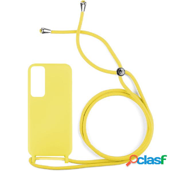 Funda SKYHE por Huawei P Smart 2021 Gel con Cordón Amarillo
