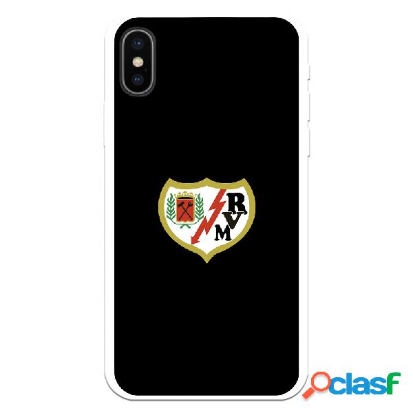 Funda para iPhone X del Rayo Vallecano Escudo Fondo Negro -