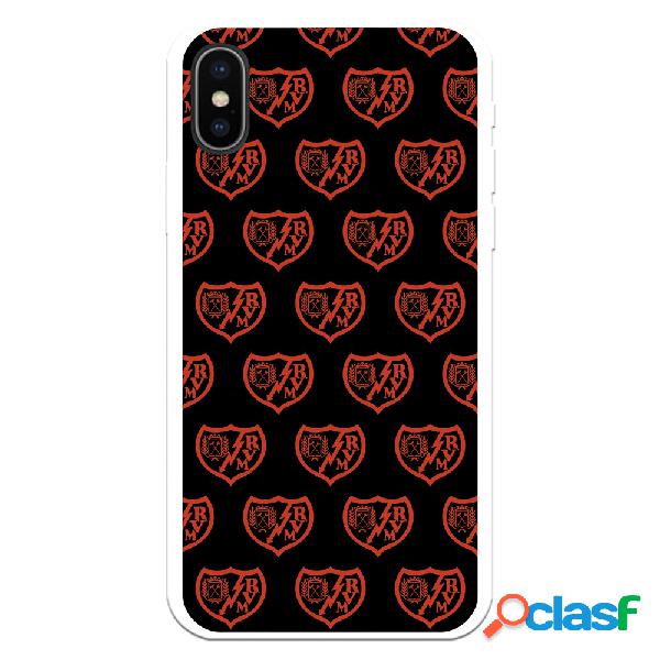 Funda para iPhone X del Rayo Vallecano Escudo Patron Fondo