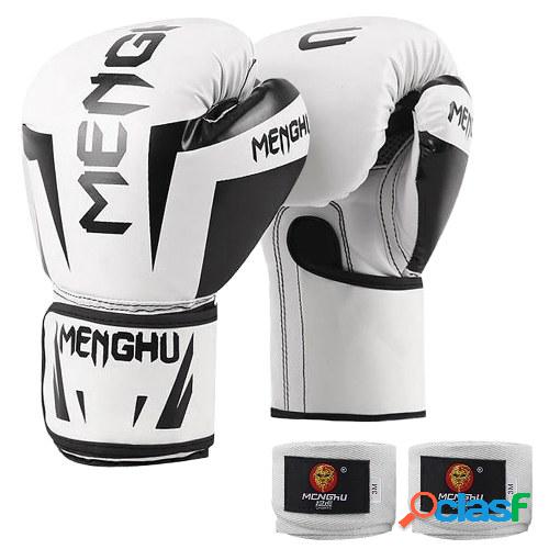 Guantes de boxeo con correas de soporte de muñeca Kick