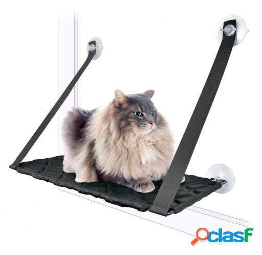 Hamaca para Gato con Ventosa Negra 59x33 cm Nayeco