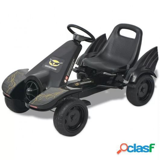 Kart con pedales y asiento ajustable negro