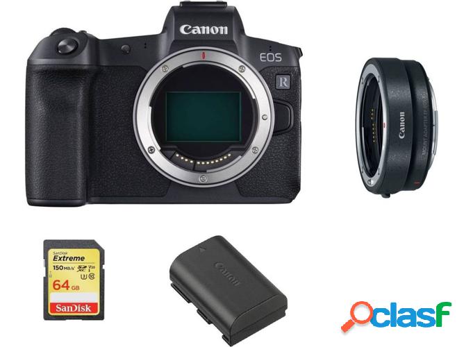 Kit Cámara Mirrorless CANON EOS R + EF-EOS R + SD 64GB +