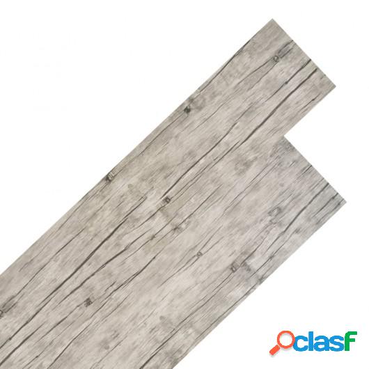 Lamas para suelo de PVC gris claro 4,46 m² 3 mm