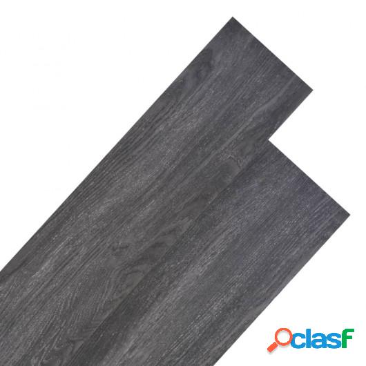 Lamas para suelo de PVC negro 4,46 m² 3 mm