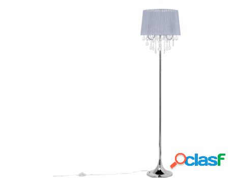 Lámpara de Pie Evans (Plateado - Metal -40x40x165 cm)