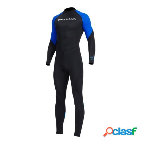 Men Wetsuit One Piece Diving Swimsuit with Back Zipper Quick