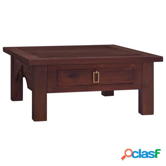 Mesa de centro clásica madera maciza caoba marrón 68x68x30
