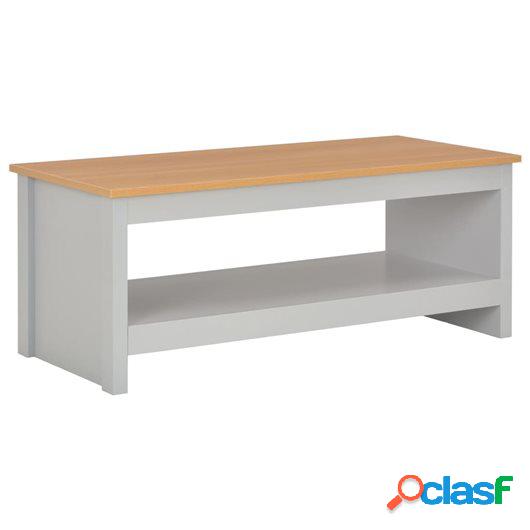 Mesa de centro gris 105x47x42 cm