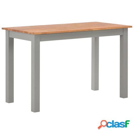 Mesa de comedor 120x60x74 cm madera maciza de roble