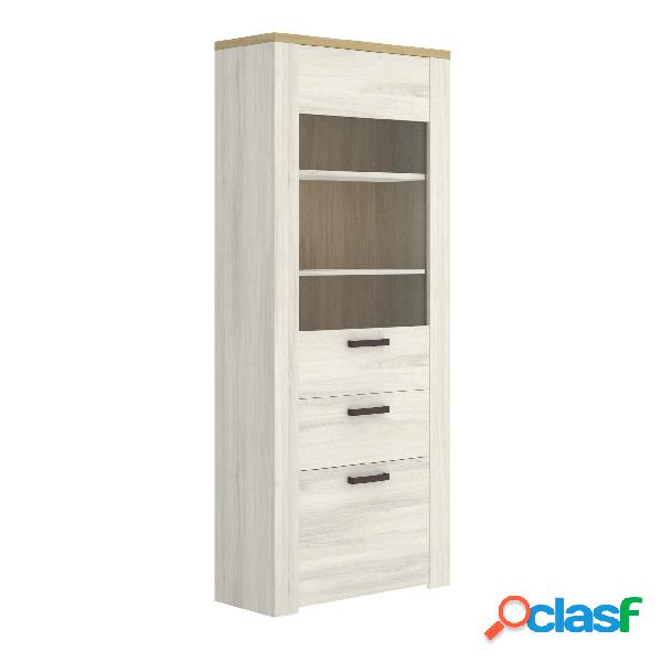 Mueble Vitrina de 2 Puertas y 1 Cajón Dekit Siena Fines