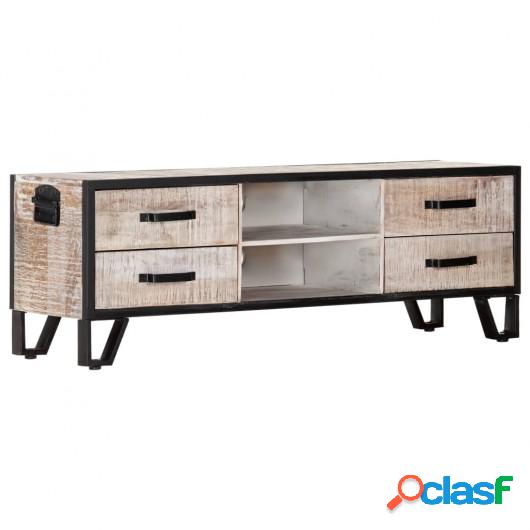 Mueble para TV de madera maciza de acacia 120x30x40 cm